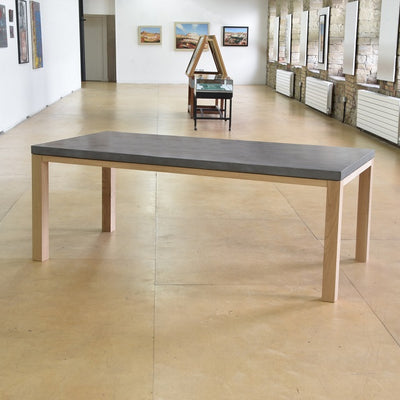 The Newton Concrete & Oak Dining Table. - Acumen Collection (3717325684800)