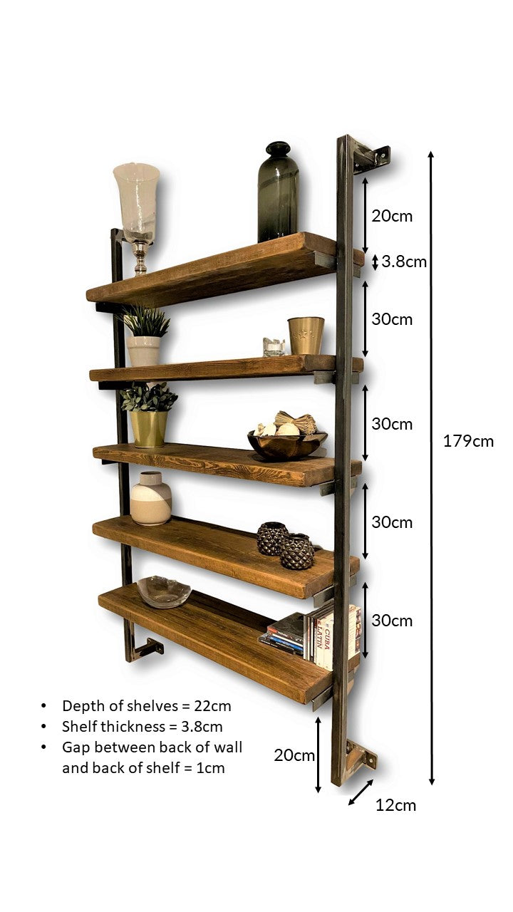 Industrial Box Section Shelving Unit - Wall Mounted (4630988488759)