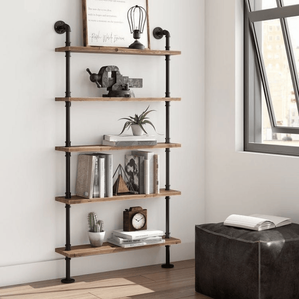 5 Shelf Industrial Pipe Shelving Unit