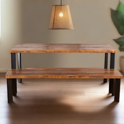 Froswick Industrial Dining Table -  Single Pin Box Legs