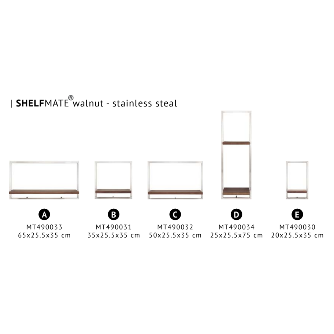 SHELFMATE American Walnut Stainless Steel - Style D