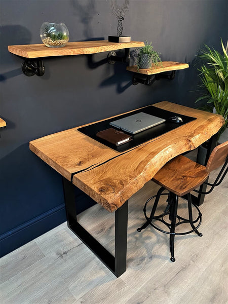 Live edge desk with storage deals