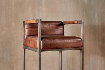 Wamma Leather Bar Chair